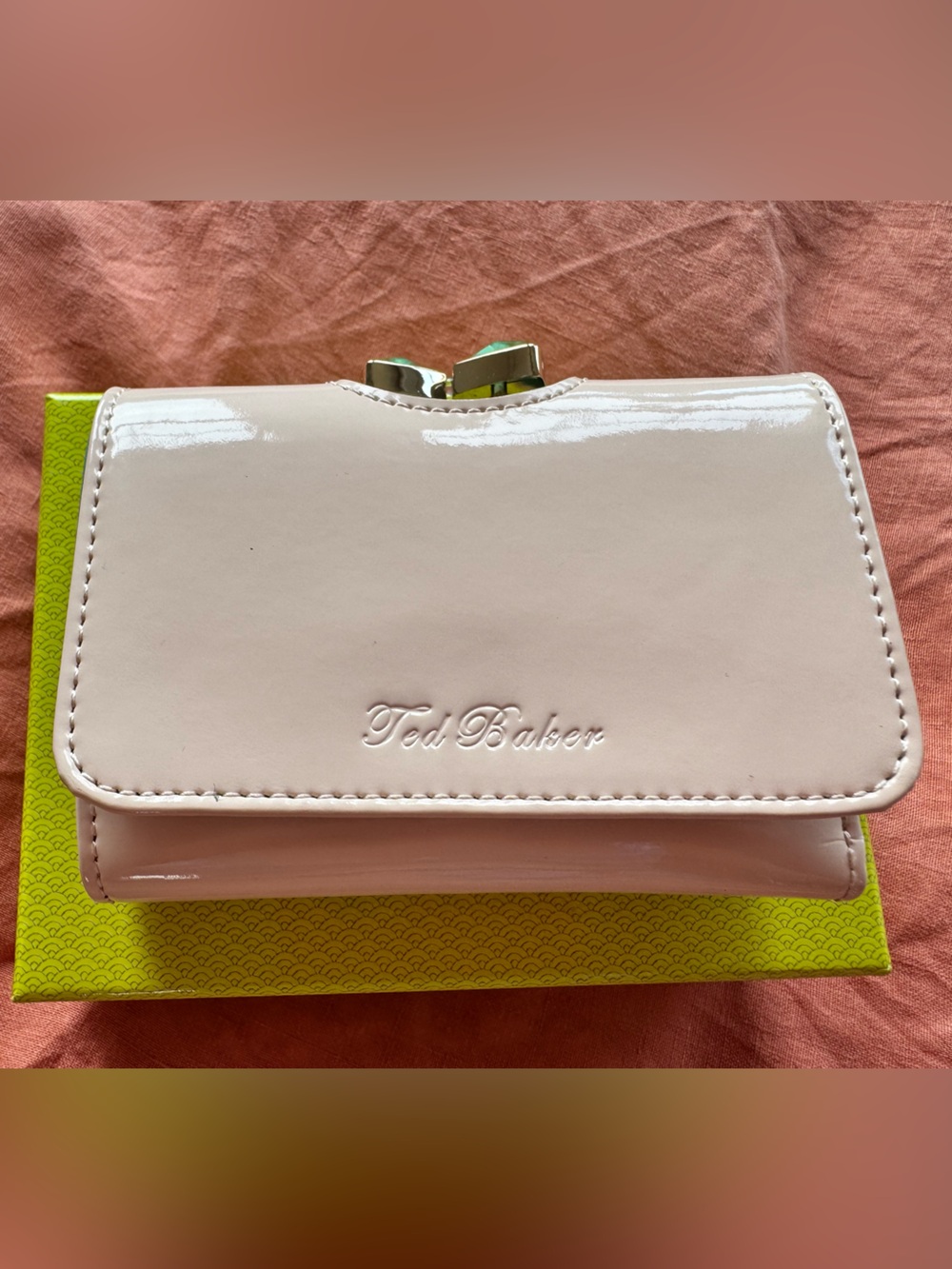 Ted Baker Nude Patent Leather Small Wallet